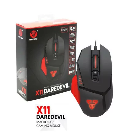 Rato Gaming Fantech DareDevil X11 (8000 DPI - USB - Preto)