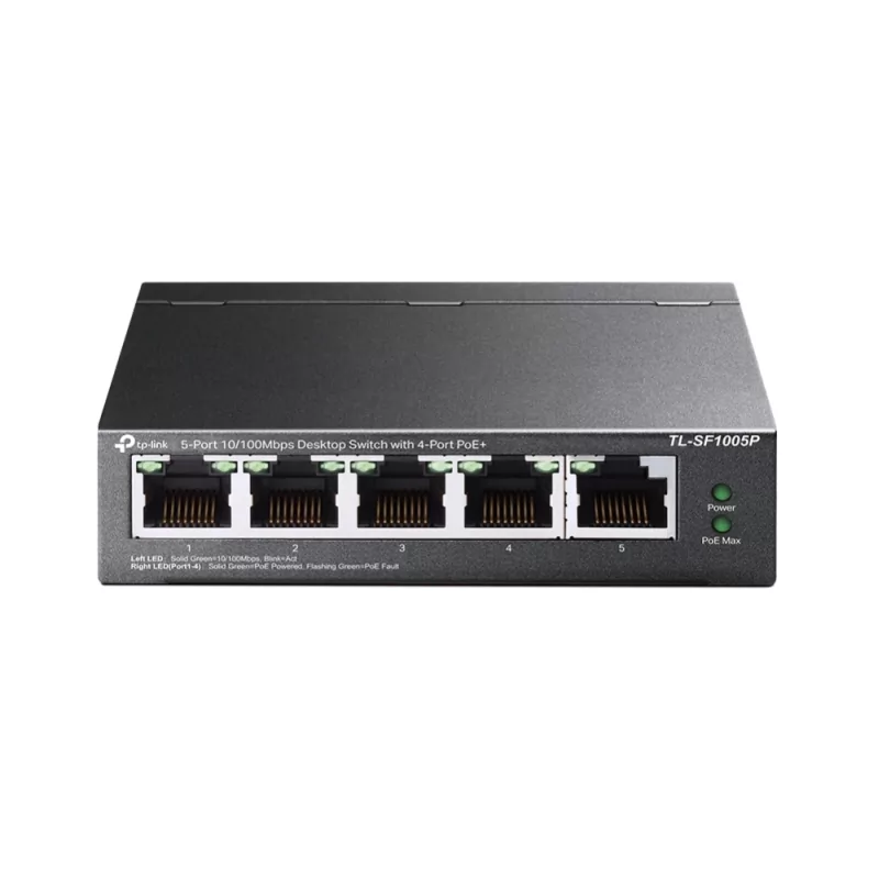 Kontrolsat - Switch TP-Link 5portas 10/100Mbps POE - TL-SF1005P Kontrolsat - Switch TP-Link 5portas 10/100Mbps POE - TL-SF1005P