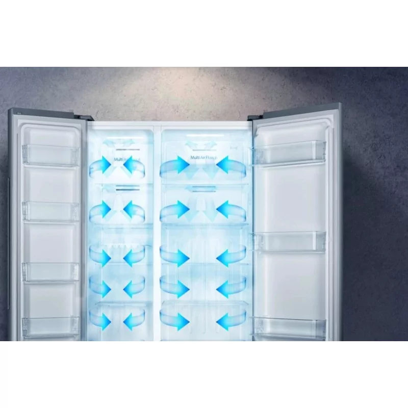 Kontrolsat - Hisense RS677N4BIE American Fridge Freezer (519L - Class E - Grey)