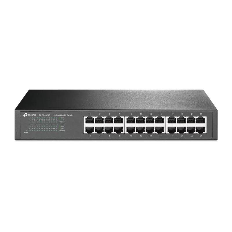 Kontrolsat - Switch Gigabit 24 Portas TP-Link - Mesa ou Montável em Rack TL-SG1024D