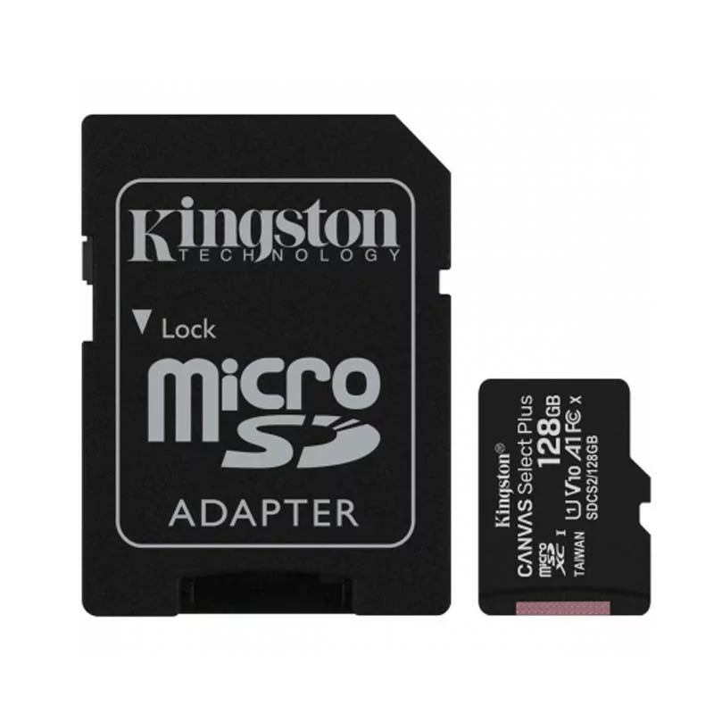Kingston 128GB MicroSDXC Canvas Select Plus Class10 UHS-I + Adapter - SDCS2/128GB Kingston 128GB MicroSDXC Canvas Select Plus Class10 UHS-I + Adapter - SDCS2/128GB