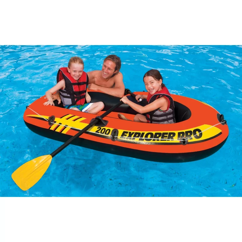 Kontrolsat - Barco Insuflável Intex Explorer Boat Pro 200 - 196x102x33 cm