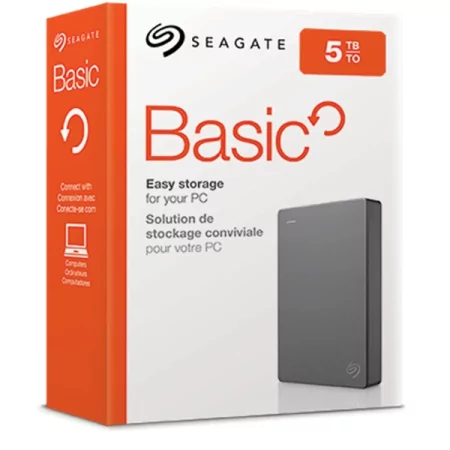 Kontrolsat - Disco Externo Seagate 5TB Basic Portable USB 3.0 Preto STJL5000400