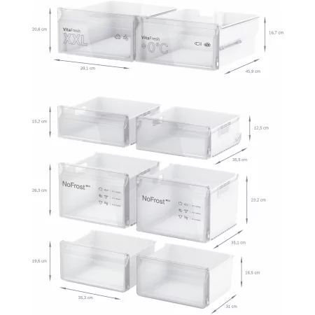 Kontrolsat - Bosch KFN96VPEA American Fridge Freezer (605L - Class E - Stainless Steel) Kontrolsat - Bosch KFN96VPEA American Fridge Freezer (605L - Class E - Stainless Steel)