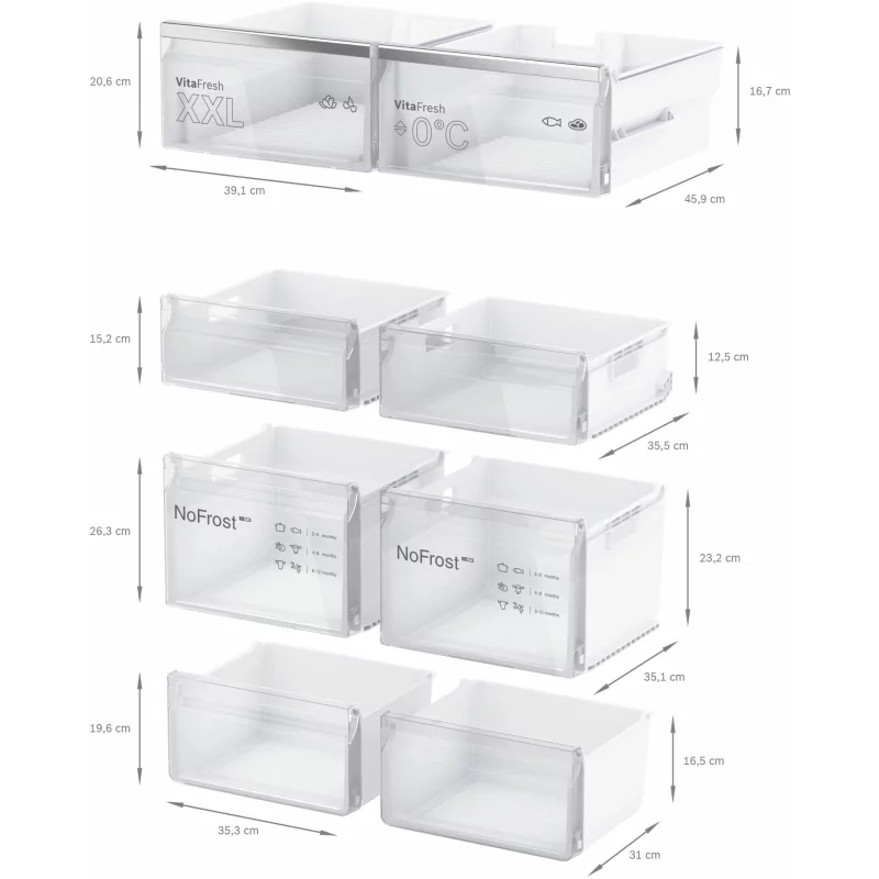 Kontrolsat - Frigorífico Americano Bosch KFN96APEA (605L - Classe E - Inox)