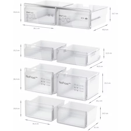 Kontrolsat - Bosch KFN96APEA American Fridge Freezer (605L - Class E - Stainless Steel) Kontrolsat - Bosch KFN96APEA American Fridge Freezer (605L - Class E - Stainless Steel)