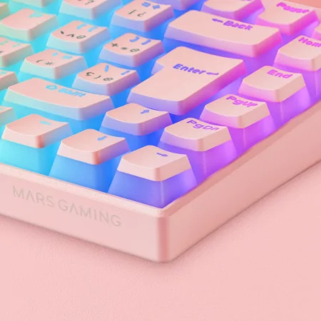 Kontrolsat - Teclado Mecânico Mars Gaming - Rosa - MKCLOUDPRES Kontrolsat - Teclado Mecânico Mars Gaming - Rosa - MKCLOUDPRES