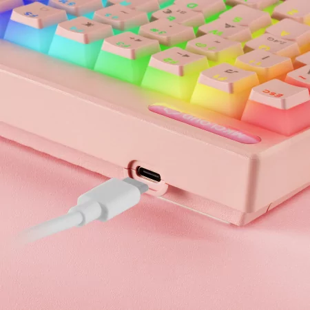 Kontrolsat - Teclado Mecânico Mars Gaming - Rosa - MKCLOUDPRES Kontrolsat - Teclado Mecânico Mars Gaming - Rosa - MKCLOUDPRES
