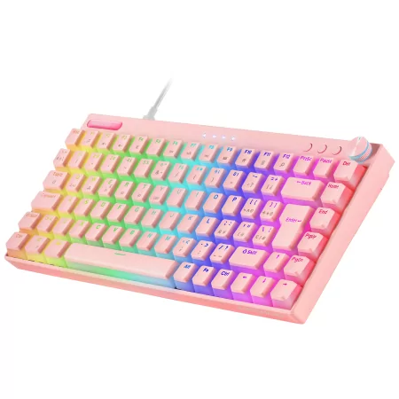 Kontrolsat - Teclado Mecânico Mars Gaming - Rosa - MKCLOUDPRES Kontrolsat - Teclado Mecânico Mars Gaming - Rosa - MKCLOUDPRES