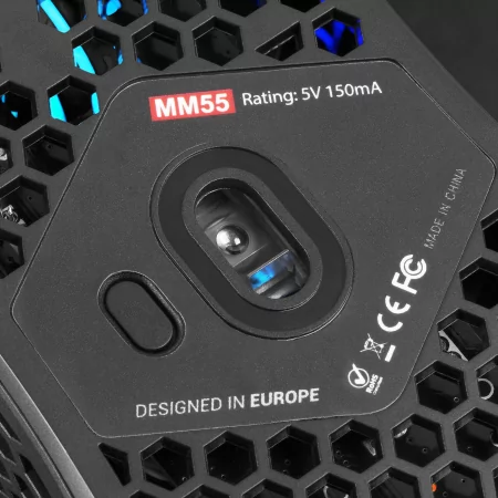 Kontrolsat - Rato Mars Gaming - 12.800 DPI - RGB - MM55 Kontrolsat - Rato Mars Gaming - 12.800 DPI - RGB - MM55