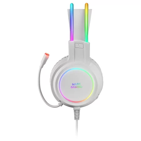 Kontrolsat - Auscultadores Mars Gaming - Com Microfone - RGB - Brancos - MHRGBW Kontrolsat - Auscultadores Mars Gaming - Com Microfone - RGB - Brancos - MHRGBW