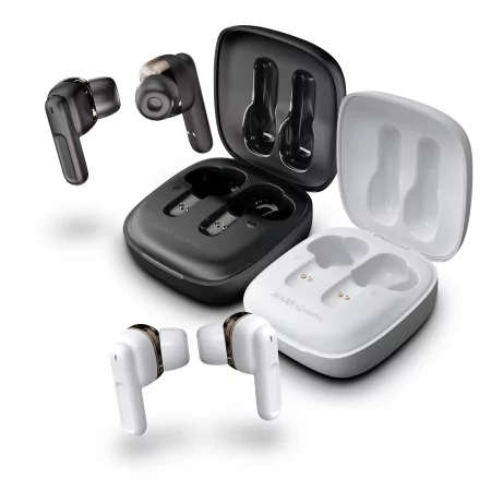 Kontrolsat - Auriculares Mars Gaming - Bluetooth - Wireless - Estojo de Carga - Brancos - MHIB