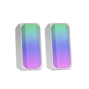 Kontrolsat - Colunas Mars Gaming - 15 W - Bluetooth - RGB - Brancas - MSRGBW