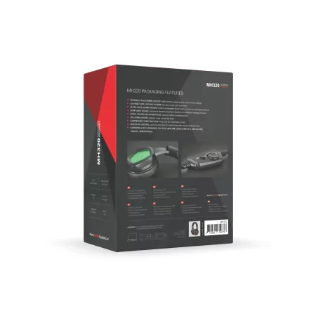 Kontrolsat - Auscultadores Mars Gaming - Com Microfone - RGB - Pretos - MH320 Kontrolsat - Auscultadores Mars Gaming - Com Microfone - RGB - Pretos - MH320