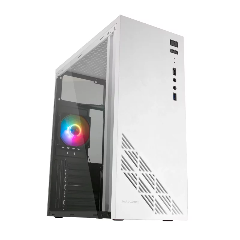 Kontrolsat - Caixa Mars Gaming - ATX - RGB - Branca - MC100 Kontrolsat - Caixa Mars Gaming - ATX - RGB - Branca - MC100