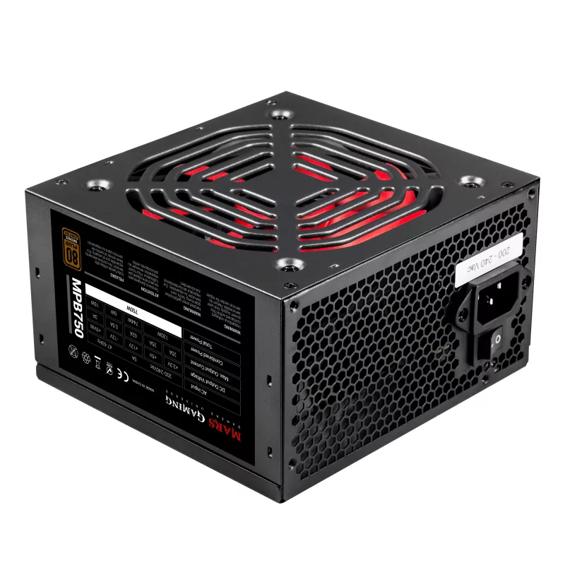 Kontrolsat - Fonte de Alimentação Mars Gaming - 750W - 230V - MPB750 Kontrolsat - Fonte de Alimentação Mars Gaming - 750W - 230V - MPB750