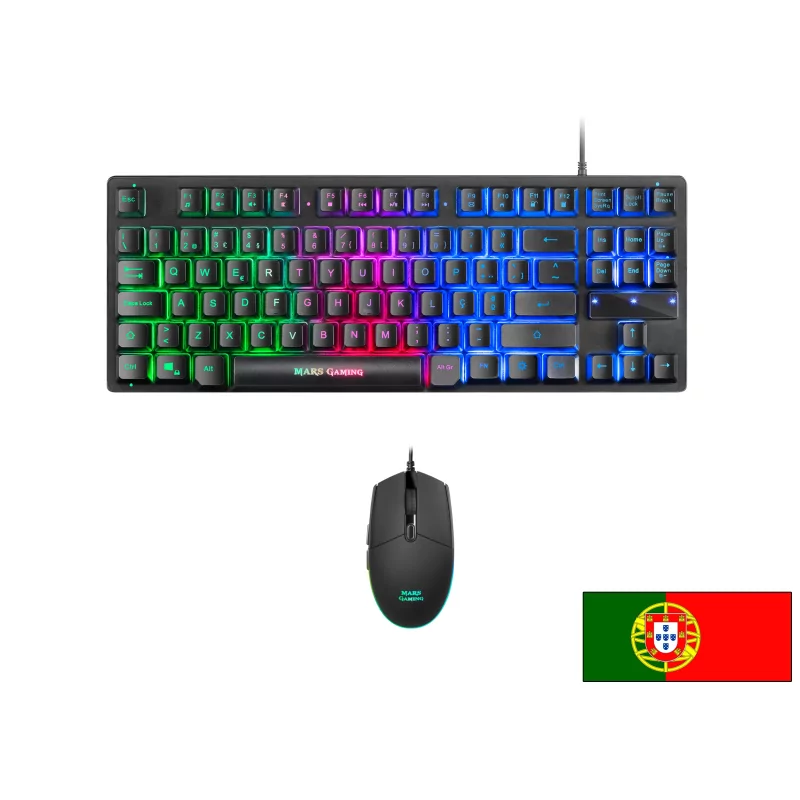 Kontrolsat - Teclado Mecânico + Rato Mars Gaming - RGB - MCPTKLPT Kontrolsat - Teclado Mecânico + Rato Mars Gaming - RGB - MCPTKLPT