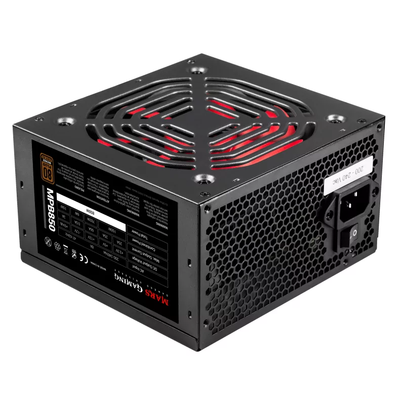 Kontrolsat - Fonte de Alimentação Mars Gaming - 850W - 230V - MPB850 Kontrolsat - Fonte de Alimentação Mars Gaming - 850W - 230V - MPB850