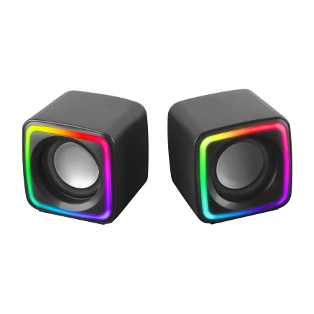 Kontrolsat - Colunas Mars Gaming - 8W - RGB - Pretas - MSCUBE Kontrolsat - Colunas Mars Gaming - 8W - RGB - Pretas - MSCUBE
