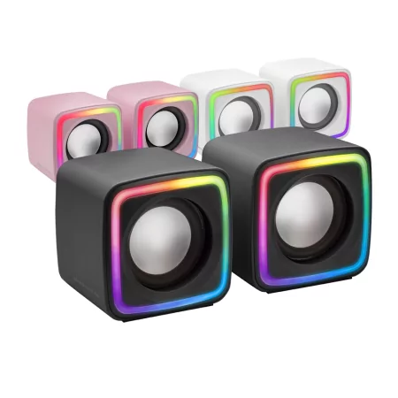 Kontrolsat - Colunas Mars Gaming - 8W - RGB - Pretas - MSCUBE Kontrolsat - Colunas Mars Gaming - 8W - RGB - Pretas - MSCUBE