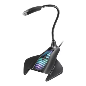 Kontrolsat - Microfone Mars Gaming - RGB - Preto - MMIC