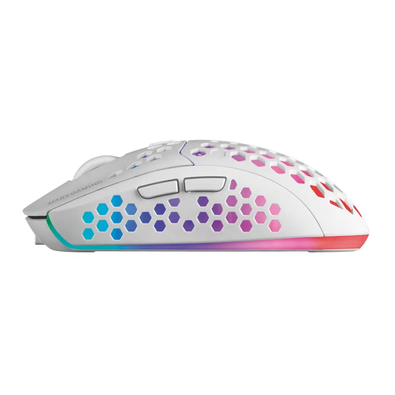 Kontrolsat - Rato Mars Gaming - Wireless - RGB - Branco - MMW3