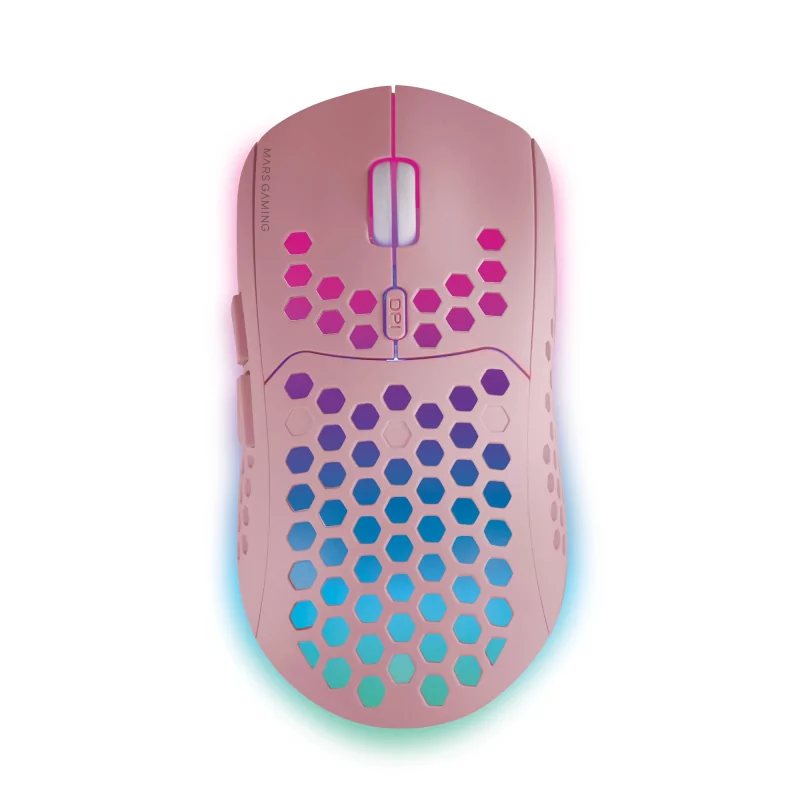Kontrolsat - Rato Mars Gaming - Wireless - RGB - Rosa - MMW3 Kontrolsat - Rato Mars Gaming - Wireless - RGB - Rosa - MMW3