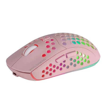 Kontrolsat - Rato Mars Gaming - Wireless - RGB - Rosa - MMW3 Kontrolsat - Rato Mars Gaming - Wireless - RGB - Rosa - MMW3