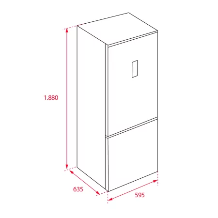 Kontrolsat - TEKA Combined Fridge NFL 345 C (Ventilated - 188 cm - 310 L - Stainless Steel) Kontrolsat - TEKA Combined Fridge NFL 345 C (Ventilated - 188 cm - 310 L - Stainless Steel)