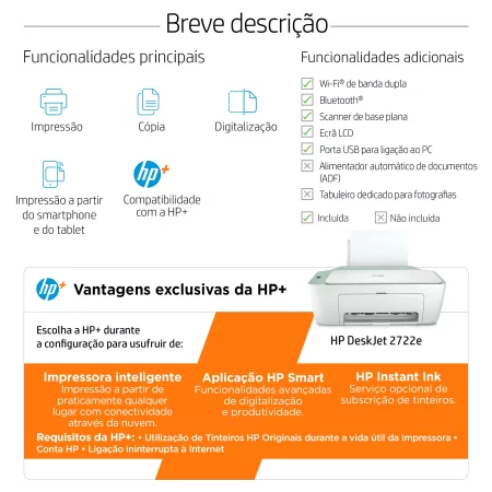 Kontrolsat - HP DeskJet 2722e All-in-One Printer - Light Sage - 26K69B Kontrolsat - HP DeskJet 2722e All-in-One Printer - Light Sage - 26K69B