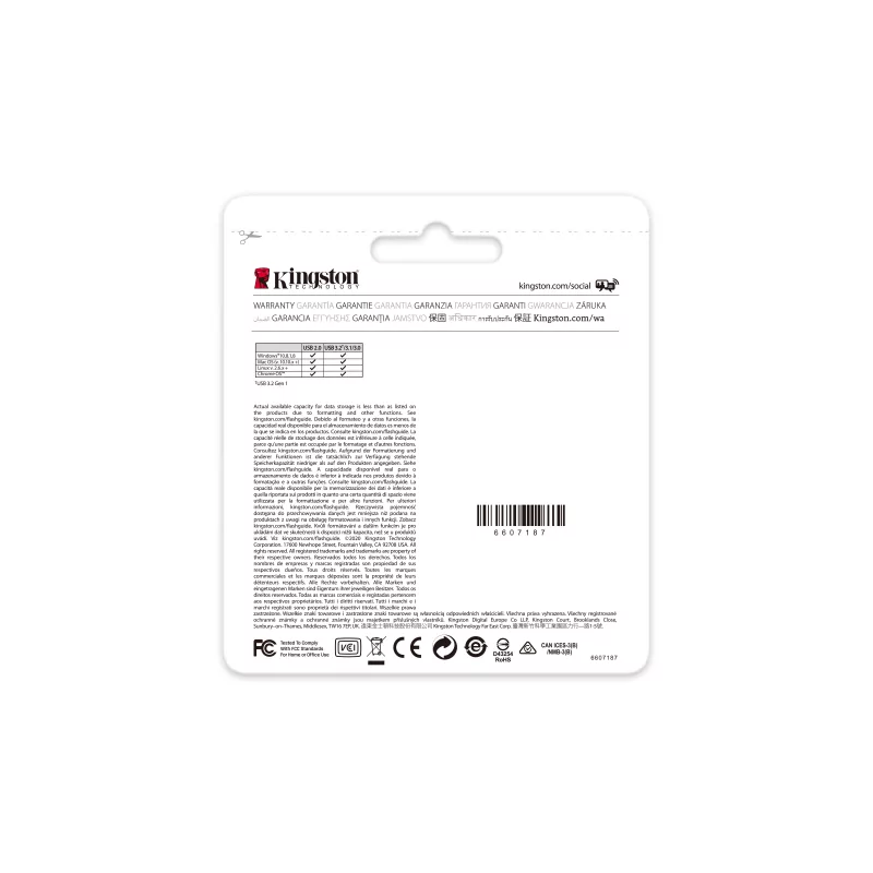 Kontrolsat - Pendrive Kingston DataTraveler Exodia - 256GB - USB 3.2 - Preto e Vermelho - DTX/256GB