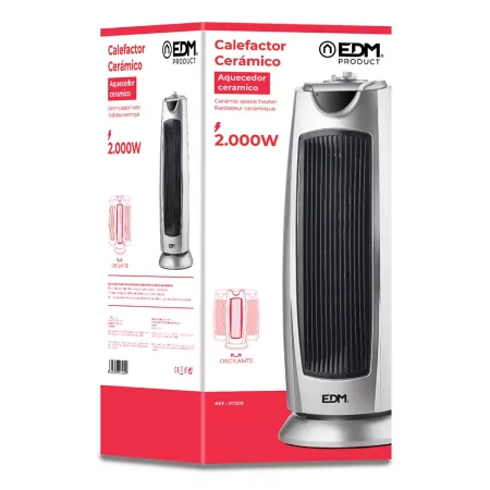 Kontrolsat - Aquecedor de Torre Cerâmico EDM - 2000 W Kontrolsat - Aquecedor de Torre Cerâmico EDM - 2000 W
