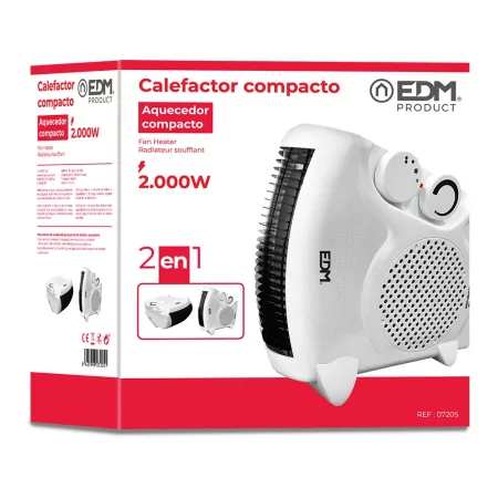 Kontrolsat - Aquecedor Compacto 2 em 1 - 2000 W Kontrolsat - Aquecedor Compacto 2 em 1 - 2000 W