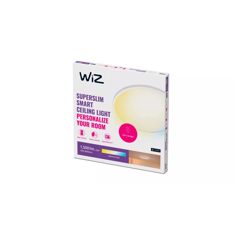 Kontrolsat - WiZ Philips luminaire - LED - 16 W - 1500 LM - ø 292 mm - White frame