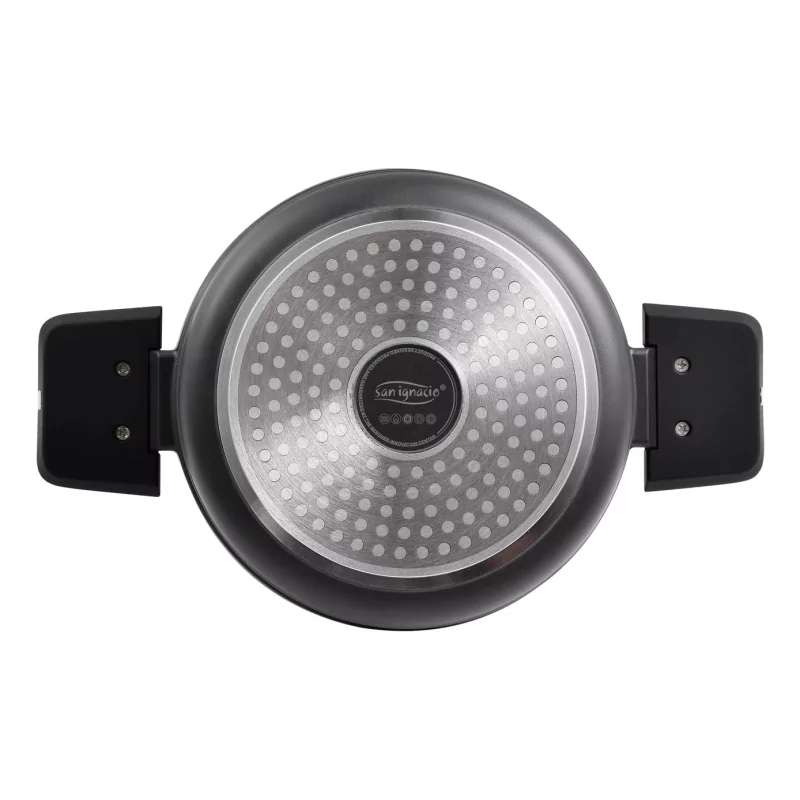 Kontrolsat - Caçarola San Ignacio Bistro - 20 x 10 cm - Alumínio Fundido - c/ Tampa - Cinza - SG6425