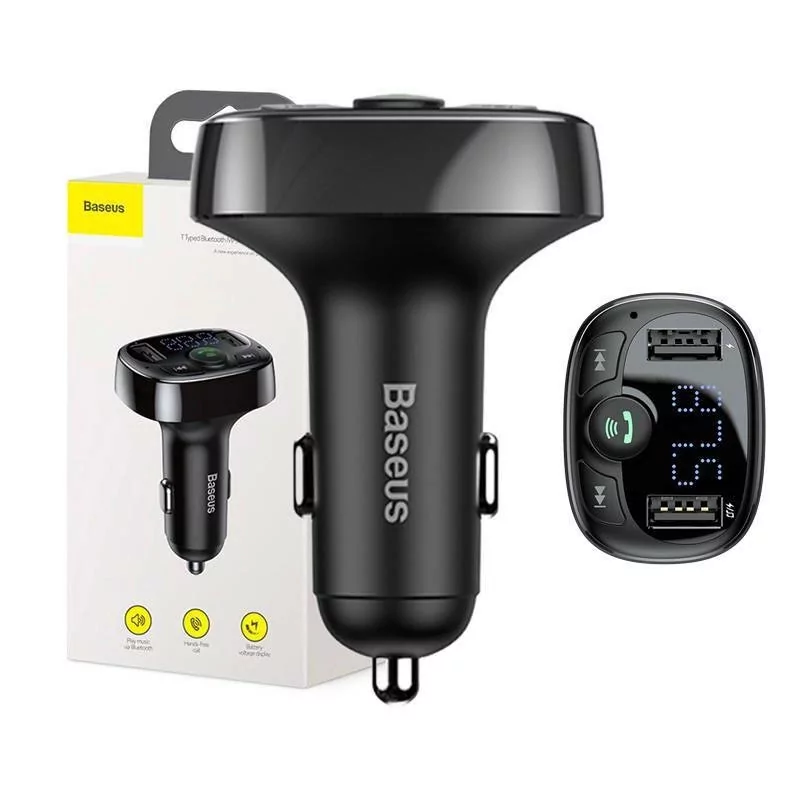 Kontrolsat - Baseus Car Charger - FM Transmitter / Bluetooth / 2xUSB - 3.4A - CCTM-01 Kontrolsat - Baseus Car Charger - FM Transmitter / Bluetooth / 2xUSB - 3.4A - CCTM-01