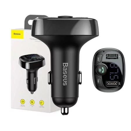 Kontrolsat - Baseus Car Charger - FM Transmitter / Bluetooth / 2xUSB - 3.4A - CCTM-01 Kontrolsat - Baseus Car Charger - FM Transmitter / Bluetooth / 2xUSB - 3.4A - CCTM-01