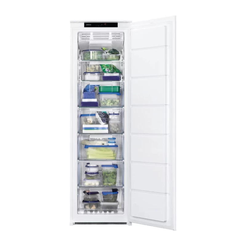 Kontrolsat - Zanussi Vertical Freezer - 204L - Class F - White - ZUNN18FS1 Kontrolsat - Zanussi Vertical Freezer - 204L - Class F - White - ZUNN18FS1