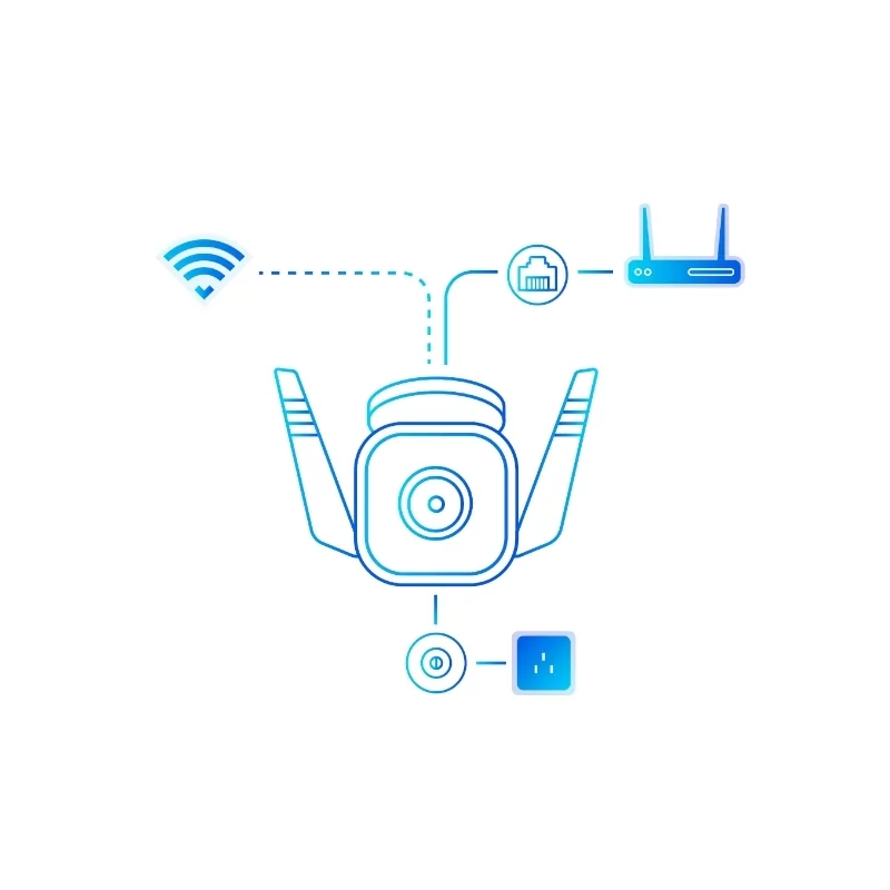 Kontrolsat - TP-Link Tapo TC65 Security Camera - 3 MP - Wi-Fi - Outdoor IP66