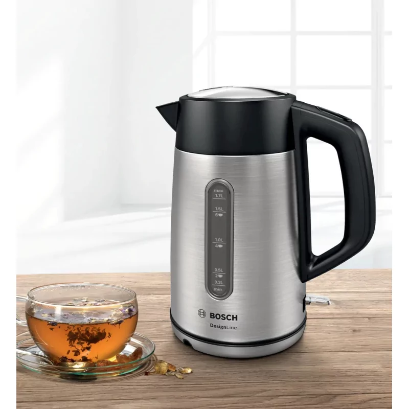 Kontrolsat - Bosch DesignLine jug - 1.7 L - Stainless steel - TWK-4-P-440