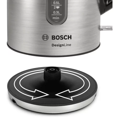 Kontrolsat - Bosch DesignLine jug - 1.7 L - Stainless steel - TWK-4-P-440 Kontrolsat - Bosch DesignLine jug - 1.7 L - Stainless steel - TWK-4-P-440
