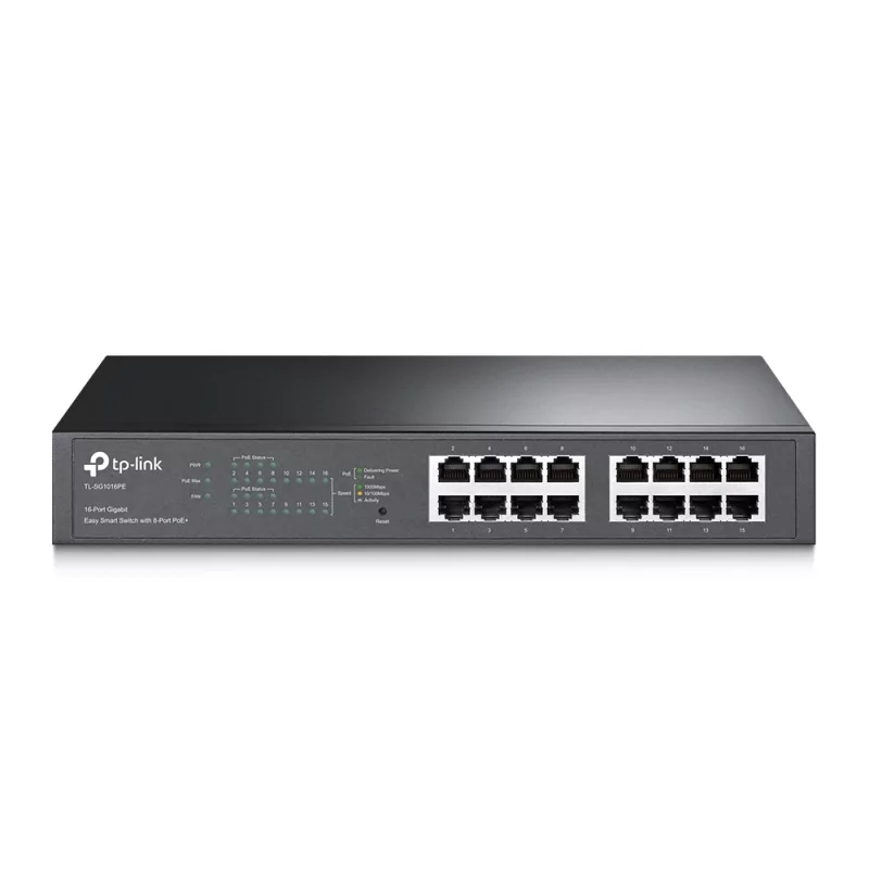 Kontrolsat - Switch TP-Link - 16 Portas - Gigabit - Smart Managed PoE + Rack Mountable - TL-SG1016PE
