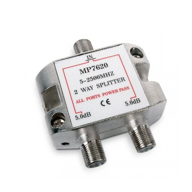 Splitter 2 Axil Outputs - 5-2500Mhz - 5dB - Power Pass - Blister - MP7620E
