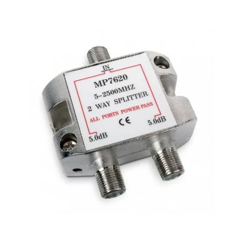 Splitter 2 Axil Outputs - 5-2500Mhz - 5dB - Power Pass - Blister - MP7620E