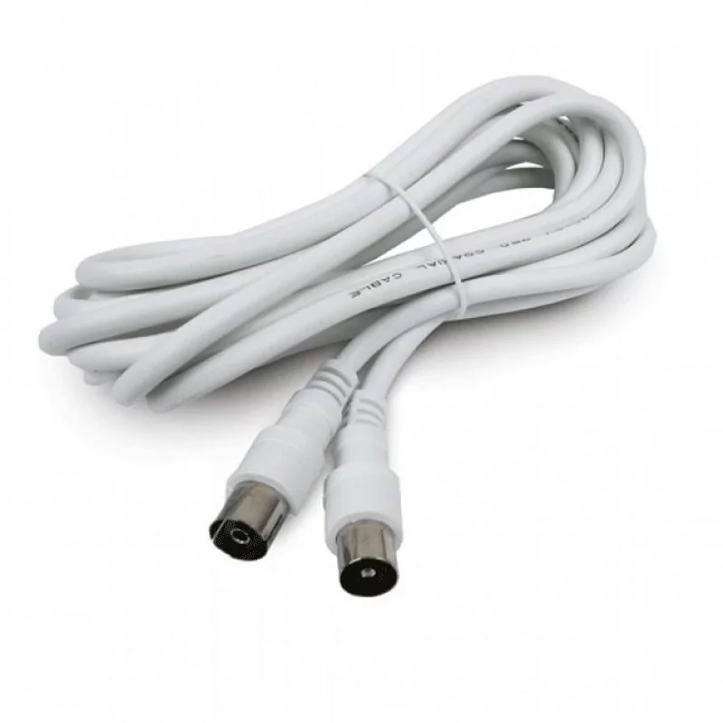 Cabo Prolongador de Antena-5M Branco-AXIL|Engel|8413173458707 Cabo Prolongador de Antena-5M Branco-AXIL|Engel|8413173458707