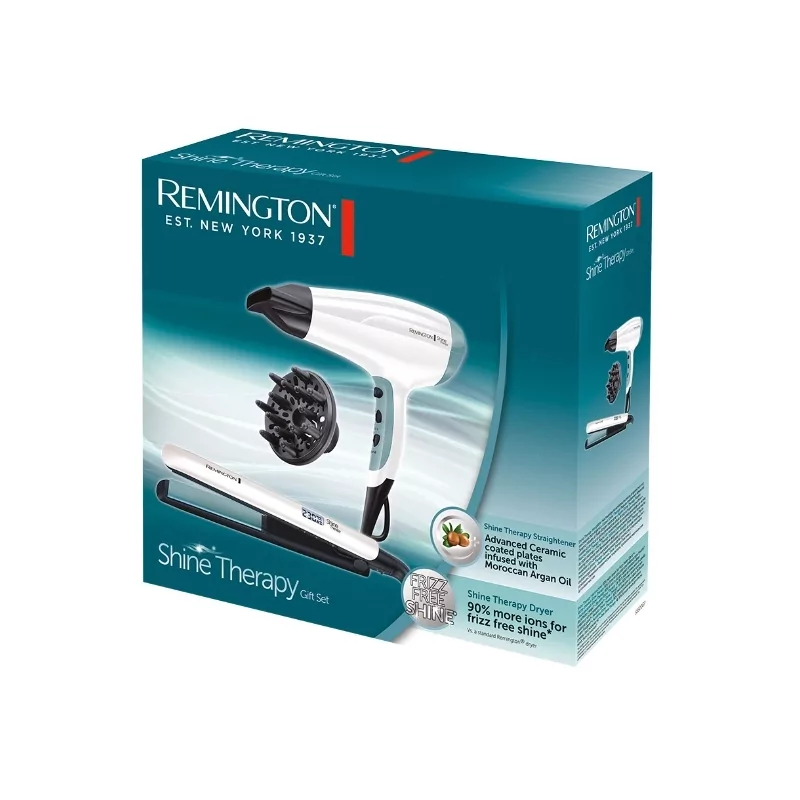 Kontrolsat - Remington Shine Therapy Hair Dryer + Straightener Kit - S8500GP