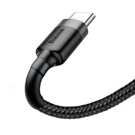 Kontrolsat - Cabo USB-A 2.0 / USB-C Baseus - 1M - Cinza/Preto Kontrolsat - Cabo USB-A 2.0 / USB-C Baseus - 1M - Cinza/Preto