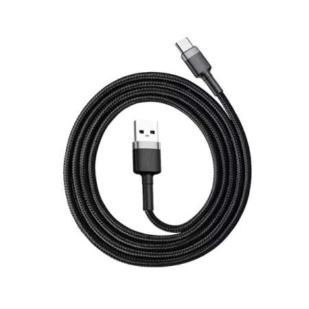 Kontrolsat - Cabo USB-A 2.0 / USB-C Baseus - 1M - Cinza/Preto Kontrolsat - Cabo USB-A 2.0 / USB-C Baseus - 1M - Cinza/Preto