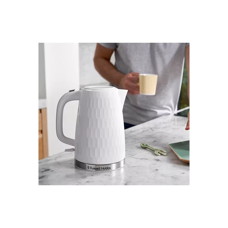 Kontrolsat - Jarro Eléctrico Russell Hobbs - Honeycomb Branco - 1,7L