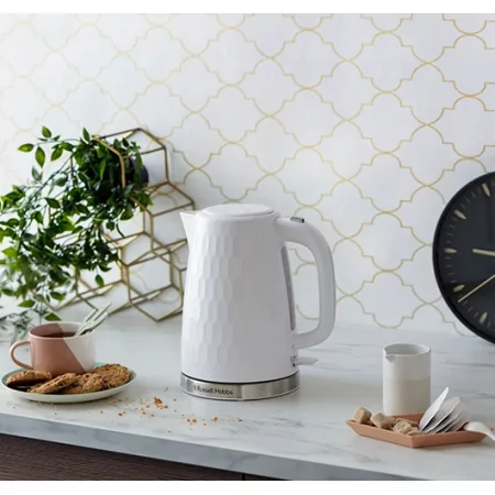Kontrolsat - Jarro Eléctrico Russell Hobbs - Honeycomb Branco - 1,7L Kontrolsat - Jarro Eléctrico Russell Hobbs - Honeycomb Branco - 1,7L